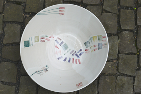 Saladier, Steinzeug mit Farbdruck, Ø 31 cm